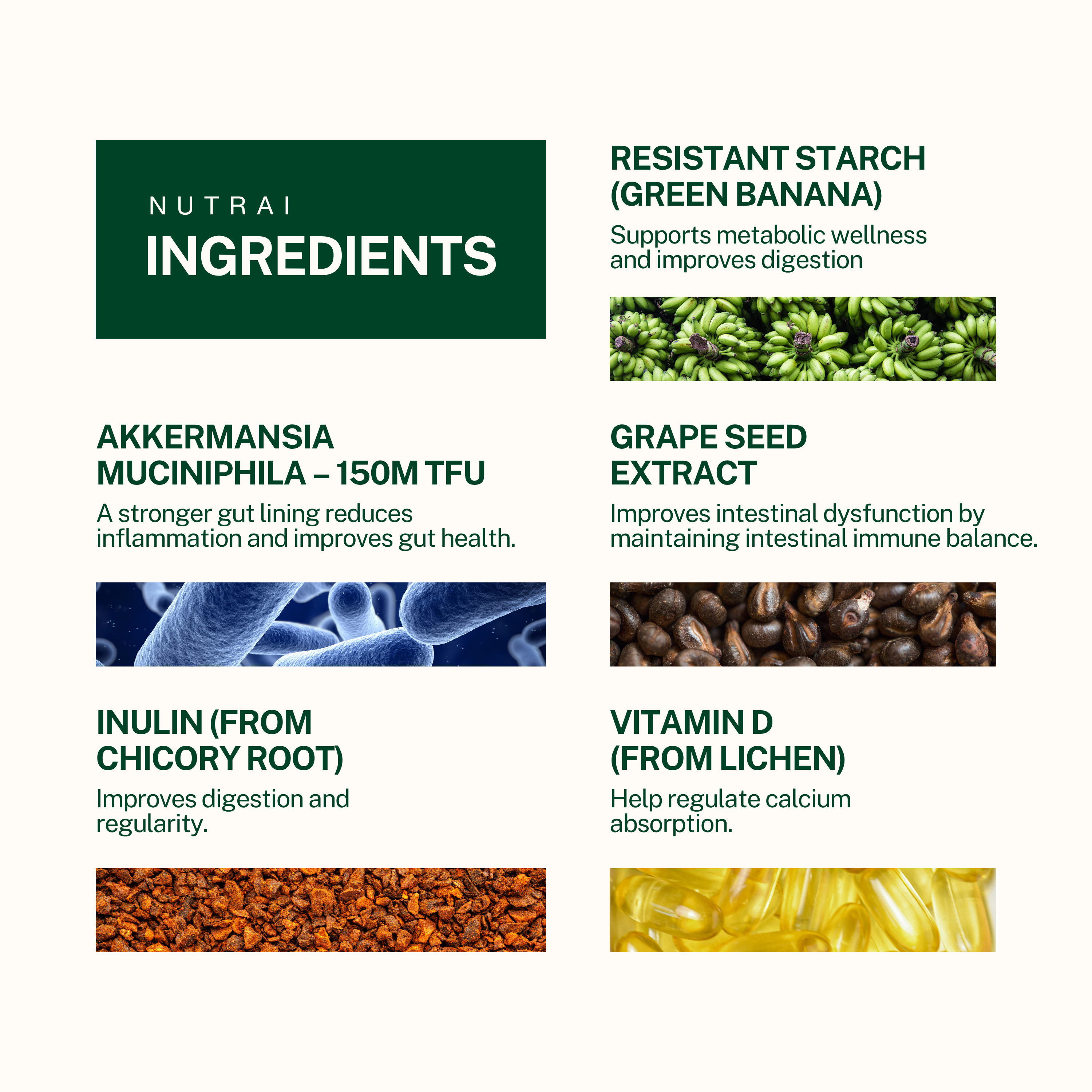 Nutrai: Akkermansia Muciniphila Probiotic 150M TFU